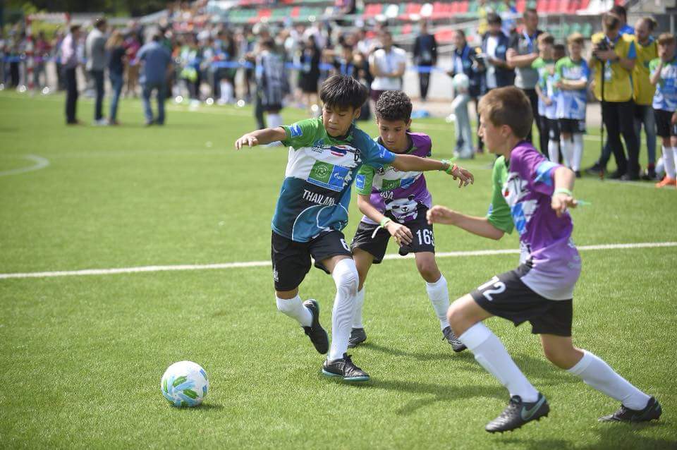 12 year old Ittipolchana Kaewsawad from Thailand puts in a stellar performance  at the Football for Friendship International Championship
