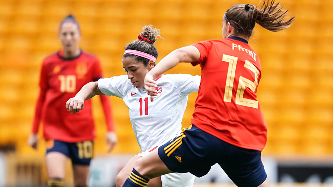 Canada Soccer wrap up Arnold Clark Cup on four points after narrow 1:0 loss to Spain