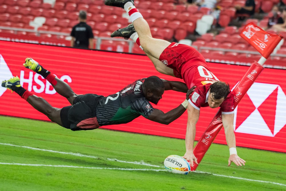 HSBC Singapore Rugby Sevens set for thrilling finals day as South Africa’s sevens winning streak<br>ends