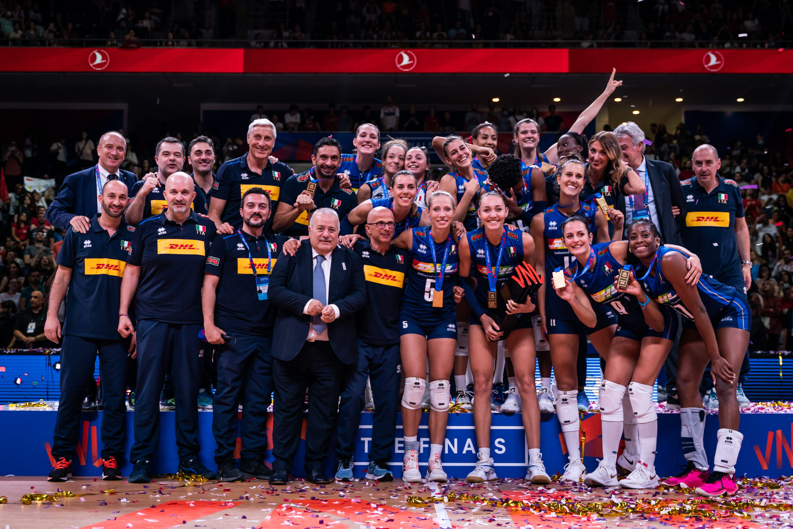 Italy sweep Brazil to win first VNL title