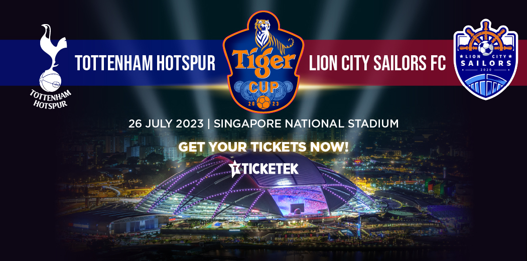 SINGAPORE’S TOP FOOTBALL CLUB LION CITY SAILORS TO PLAY TOTTENHAM HOTSPUR IN TIGER CUP ON 26 JULY
